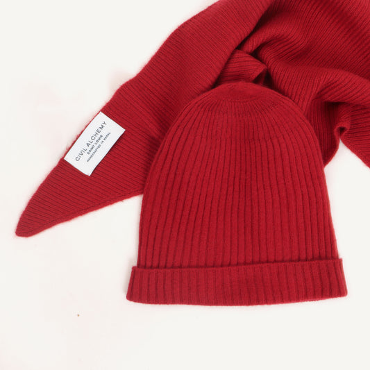 CA Cashmere Beanie - Garnet
