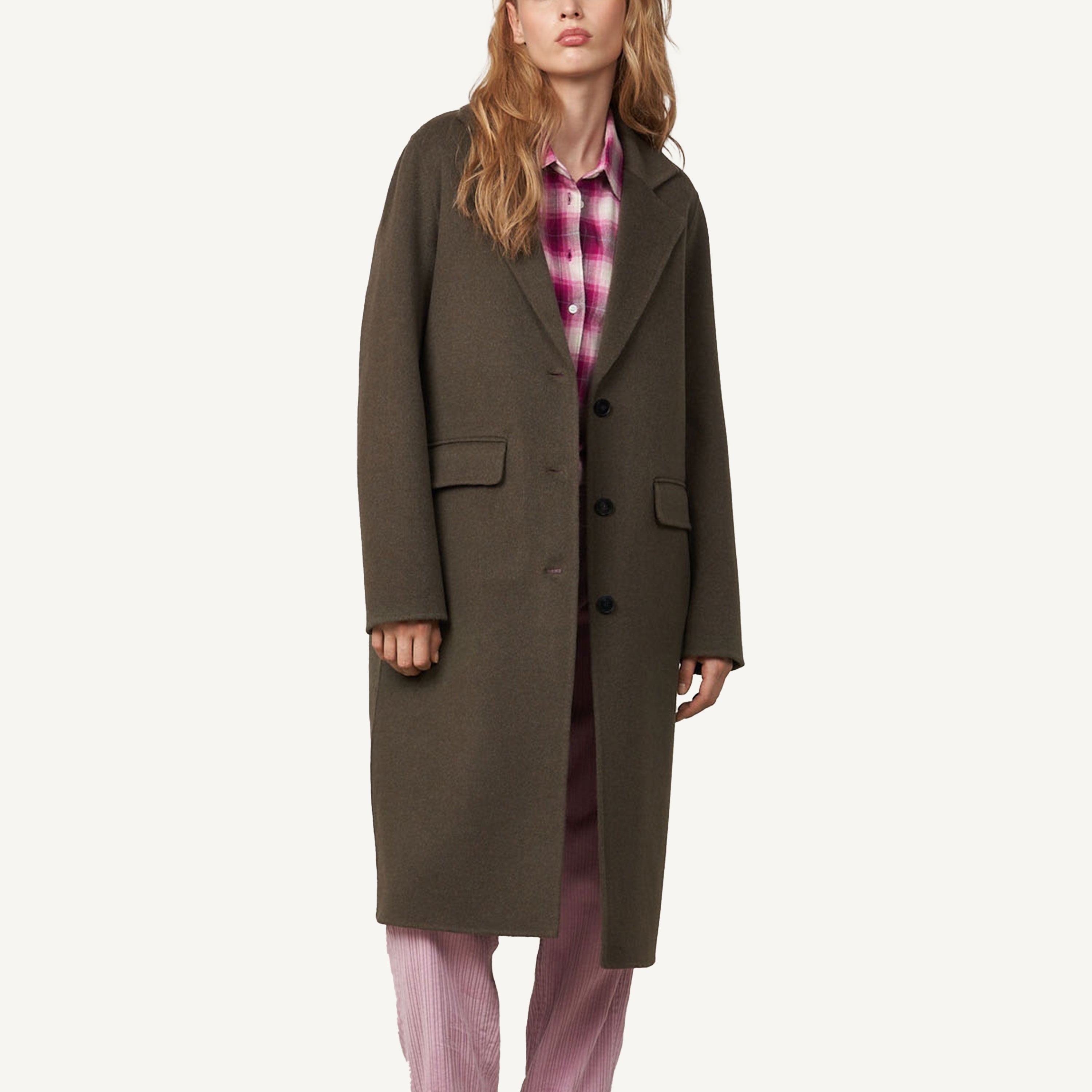 ST. good Emile Solveig Crop Wool Trench Coat