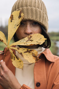 Hilda Organic Knitted Hat - Sand