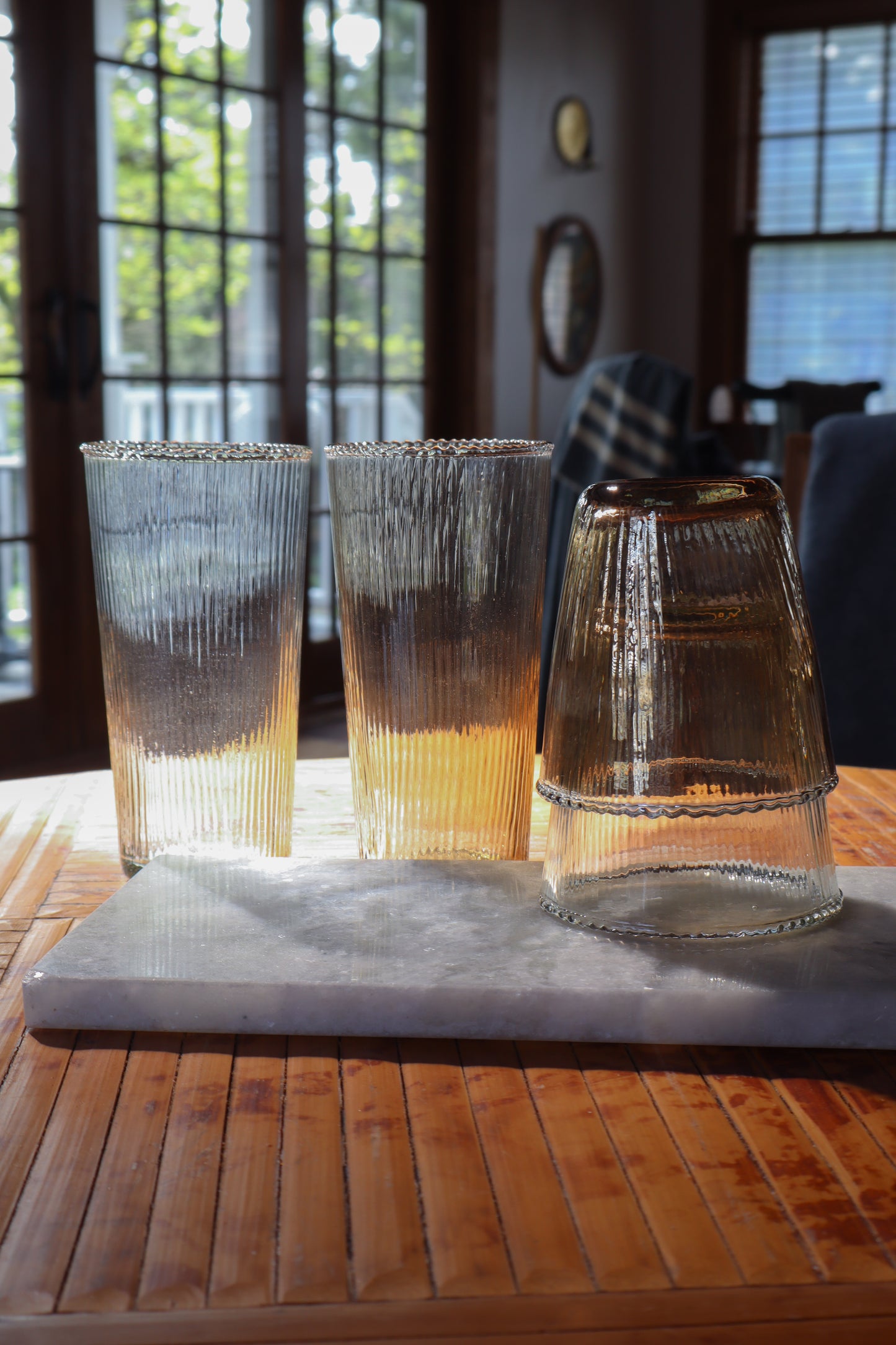 Ribbed Glass - Set of 4