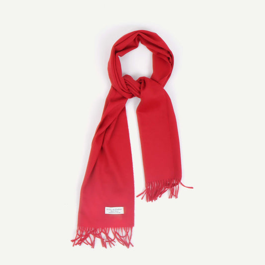 Lambswool Scarf - Plain Red