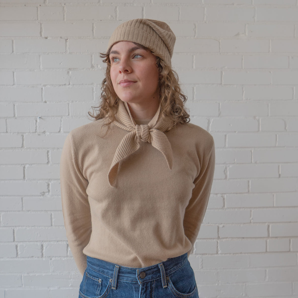 CA Cashmere Beanie - Chanterelle