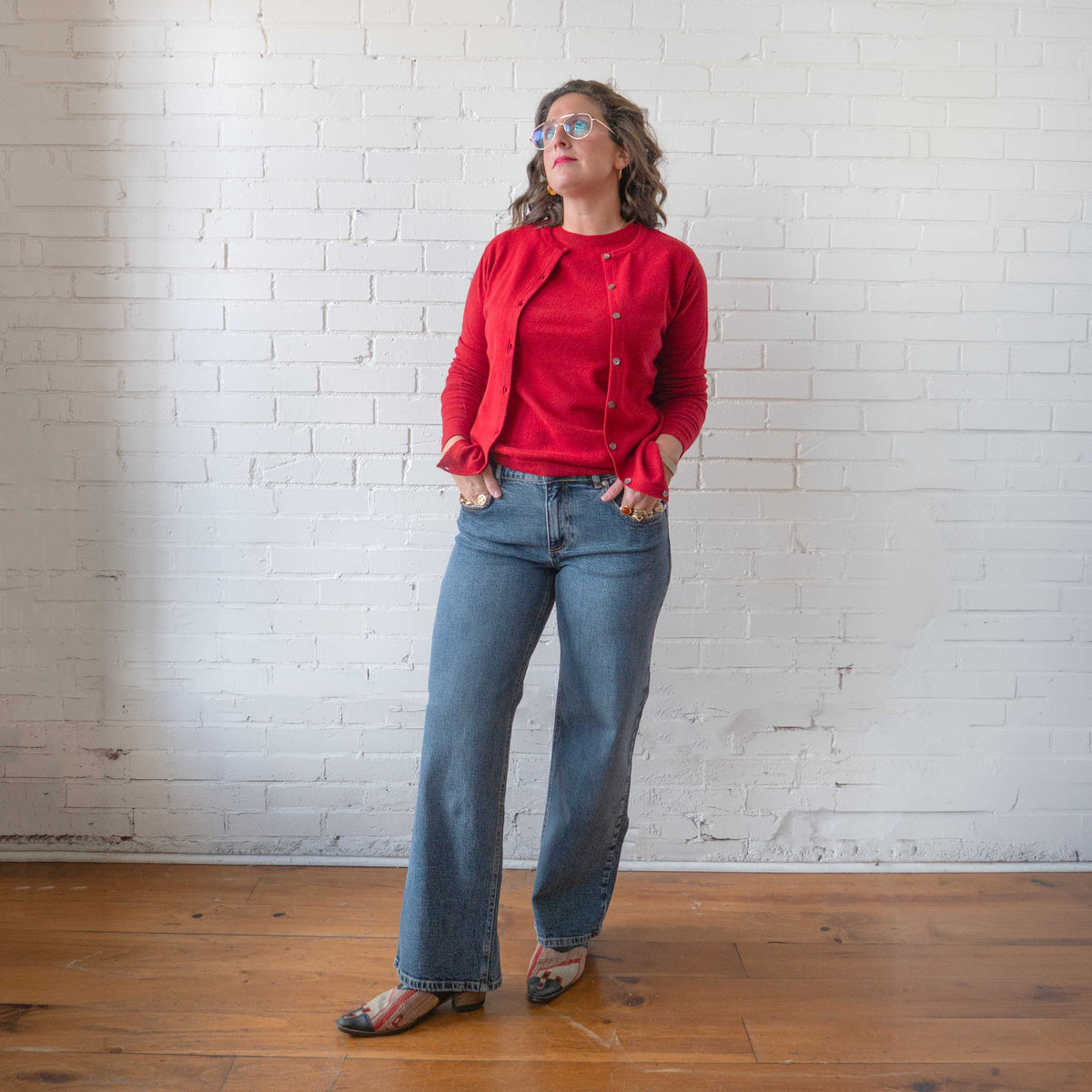 CA Cashmere Crew - Garnet
