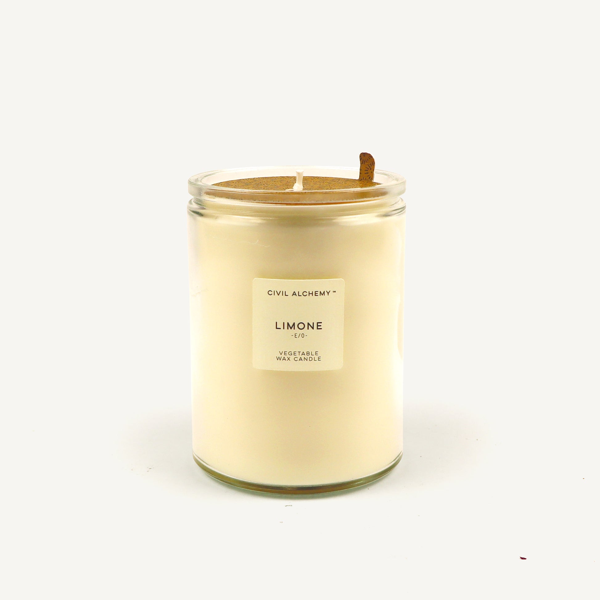 Limone Candle on white background