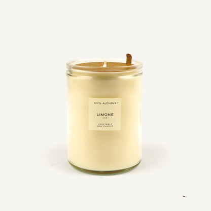 Limone Candle on white background