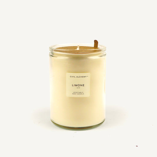 Limone Candle on white background