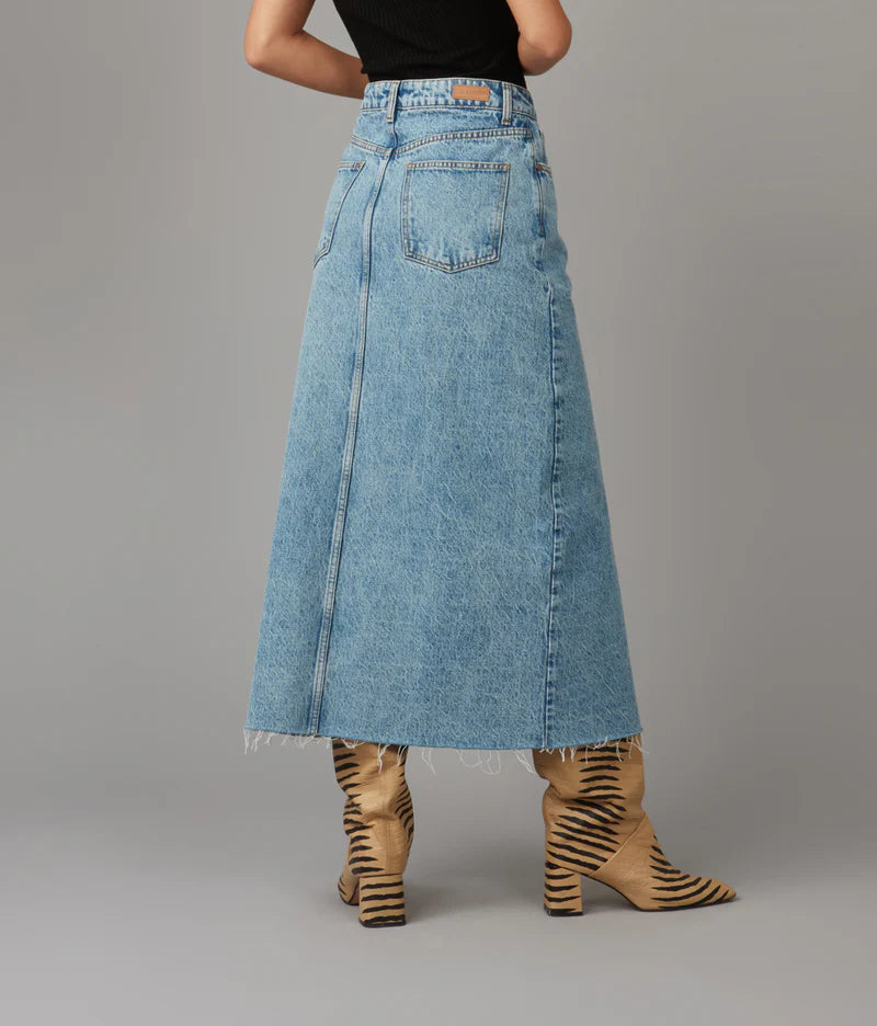 Halston Denim Skirt - Raw