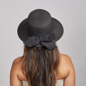 Lucie Black Sun Straw Hat