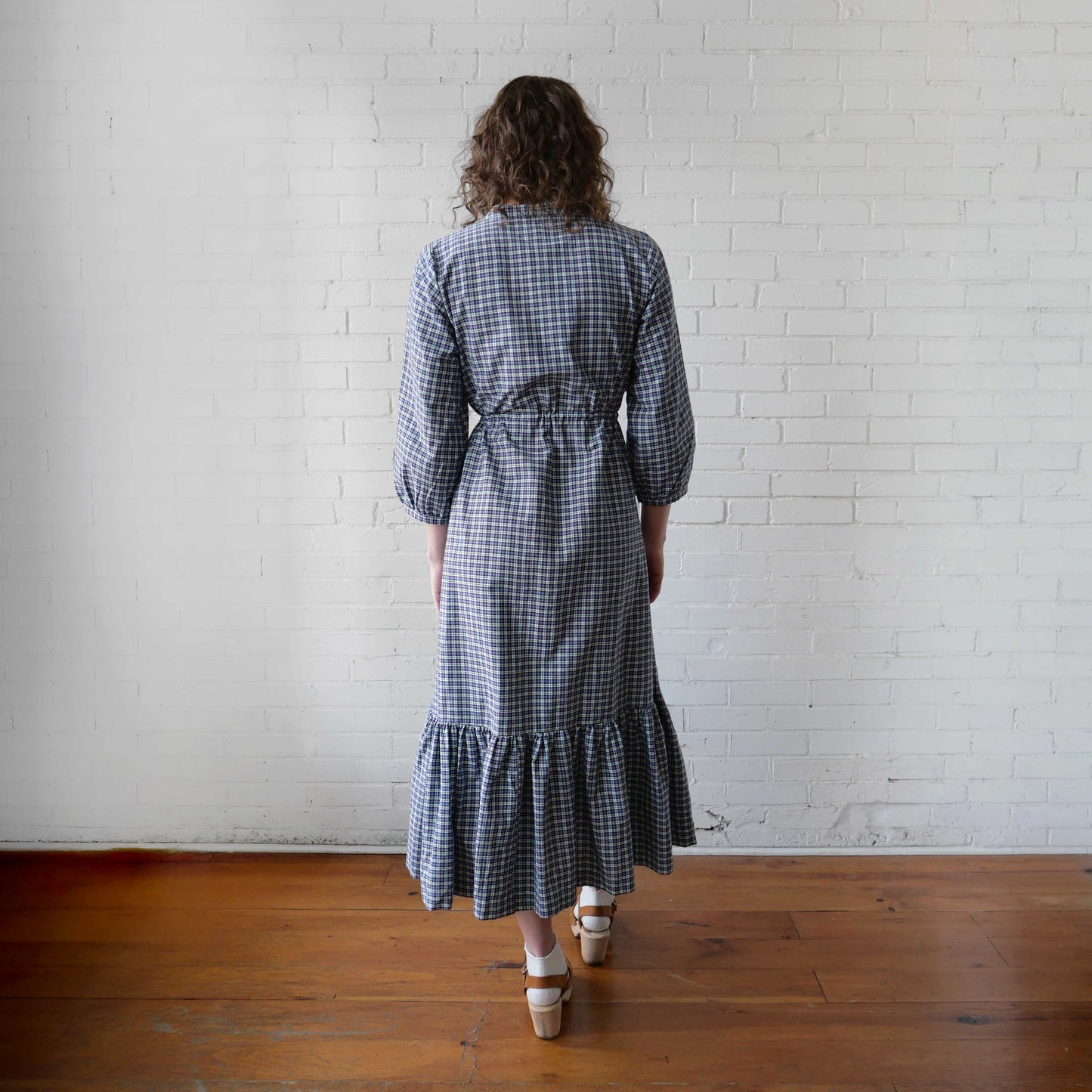 CA Maggie Dress - Navy Plaid