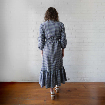 CA Maggie Dress - Navy Plaid