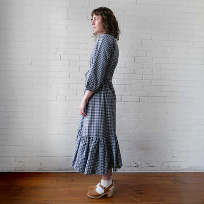 CA Maggie Dress - Navy Plaid