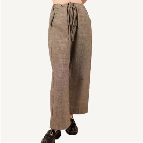 Emmy Houndstooth Drawstring Pant