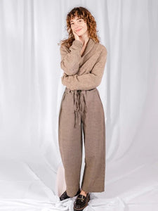 Emmy Houndstooth Drawstring Pant