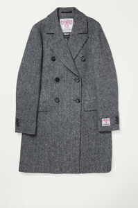 Melody Coat - Light Grey Herringbone