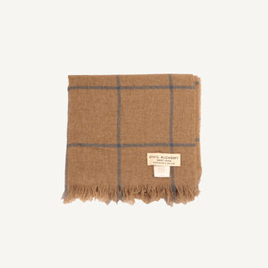 Natural Blue Stewart Cashmere Scarf