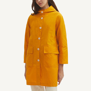 Basic Hooded Trench Coat - Dark Yellow