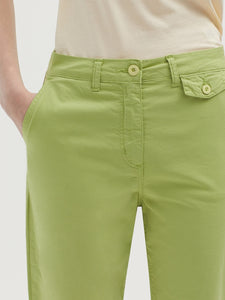 Satin Chino Pants - Light Green