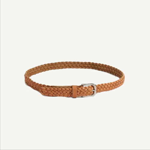 Saddle Woven Tanned Leather Belt