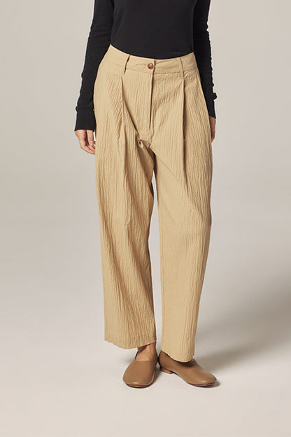 Elastic Back Pants Tan