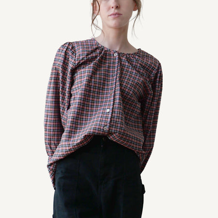 CA Poet Shirt - Berry Plaid