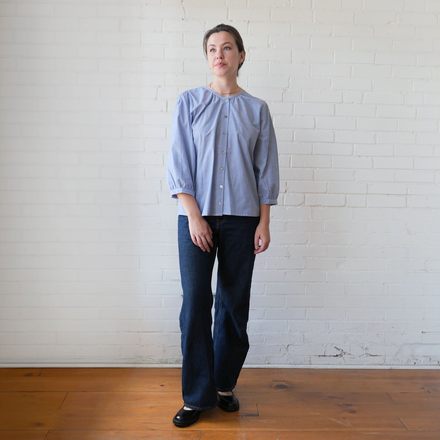 CA Poet Shirt - Navy Weave