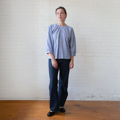 CA Poet Shirt - Navy Weave