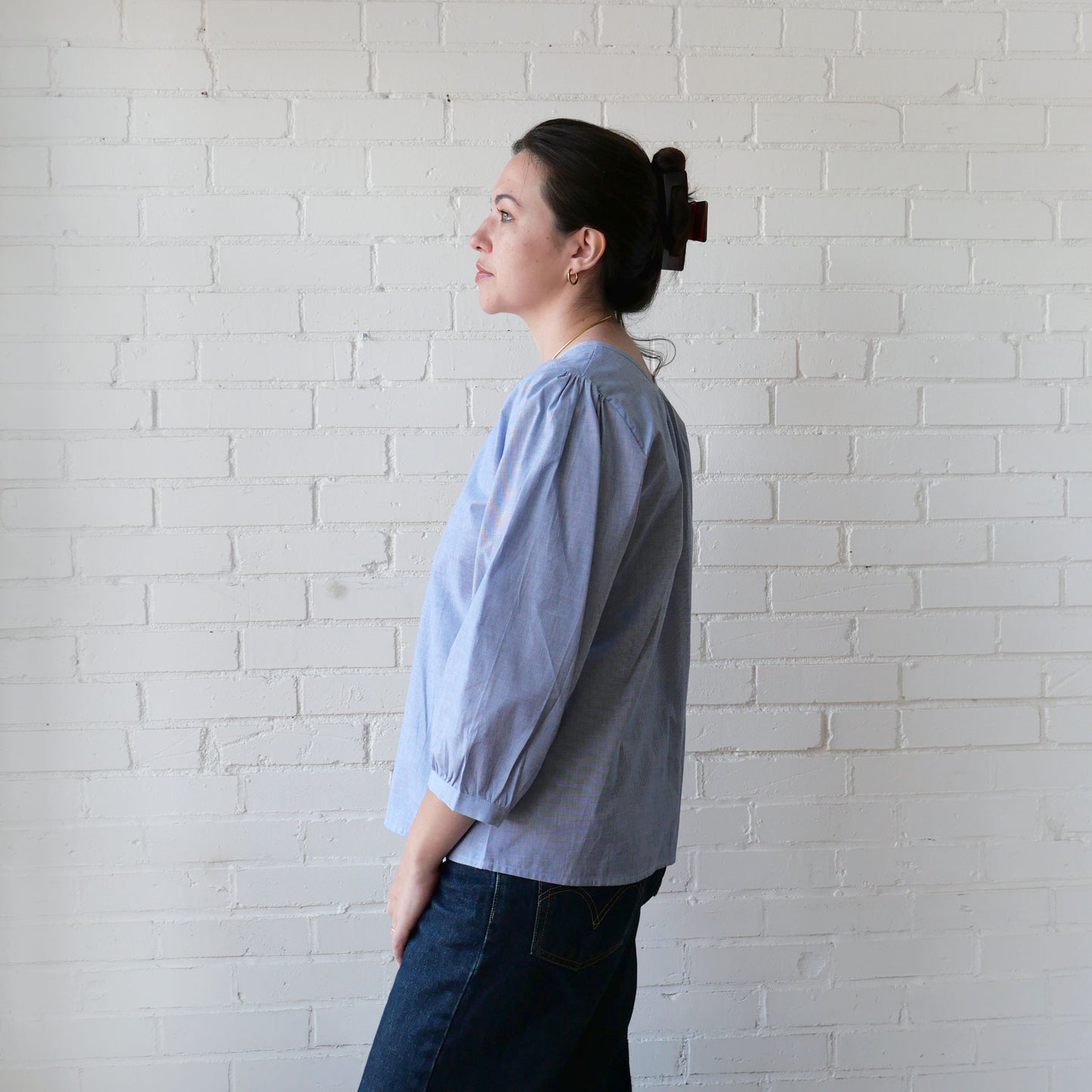 CA Poet Shirt - Navy Weave