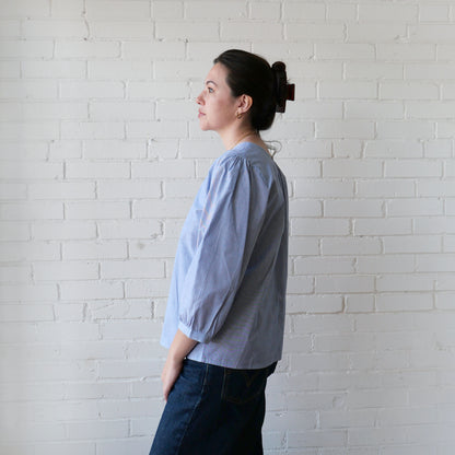 CA Poet Shirt - Navy Weave