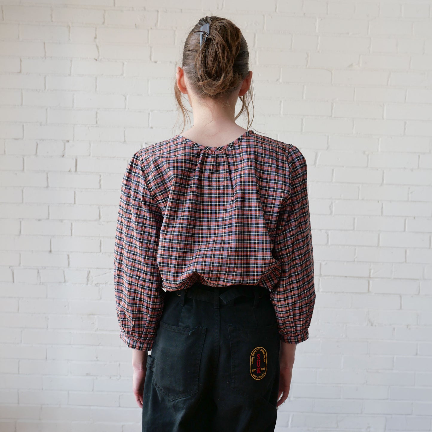CA Poet Shirt - Berry Plaid