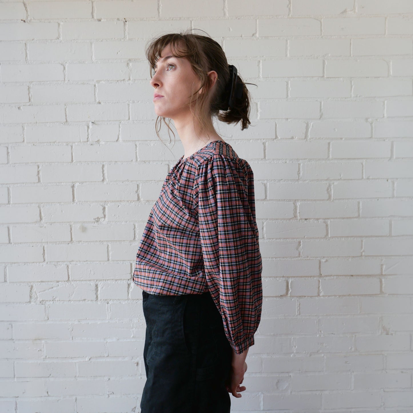 CA Poet Shirt - Berry Plaid