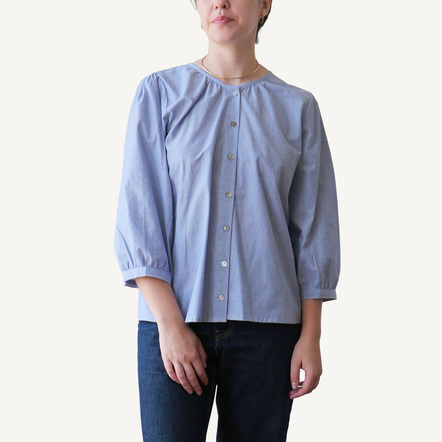 CA Poet Shirt - Navy Weave