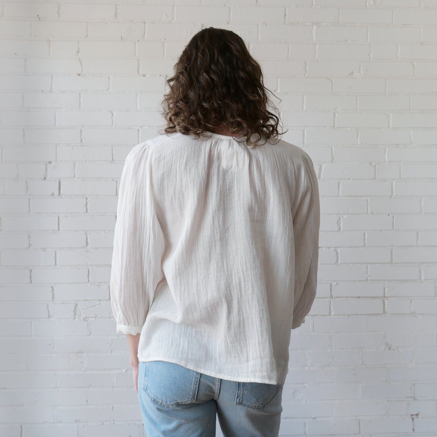 CA Poet Shirt - White Gauze