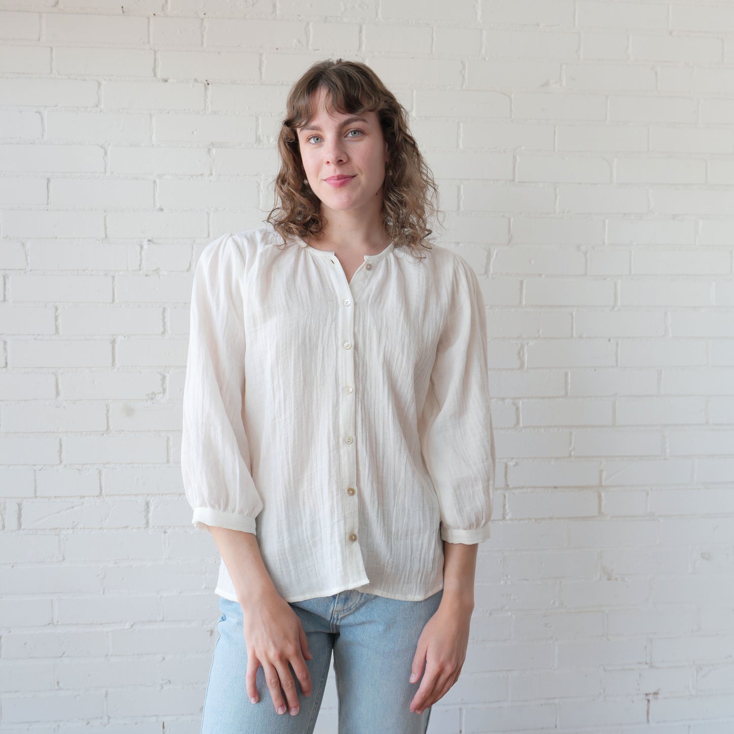 CA Poet Shirt - White Gauze