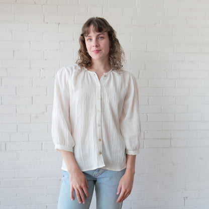 CA Poet Shirt - White Gauze