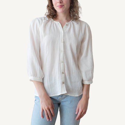 CA Poet Shirt - White Gauze