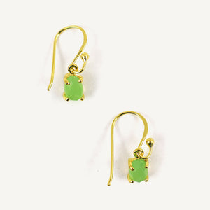 Georgia Earrings - Prehnite Chalcedony