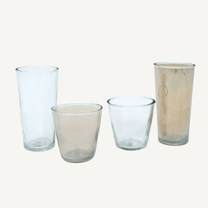 Ribbed Glass - Set of 4