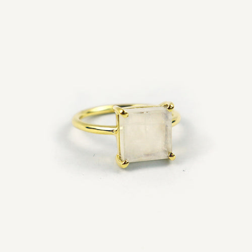 Frida Ring - Rainbow Moonstone