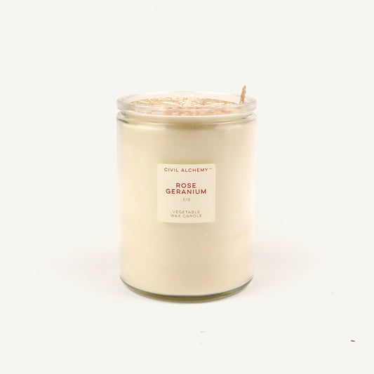 CA Hand-Poured Candle - Rose Geranium