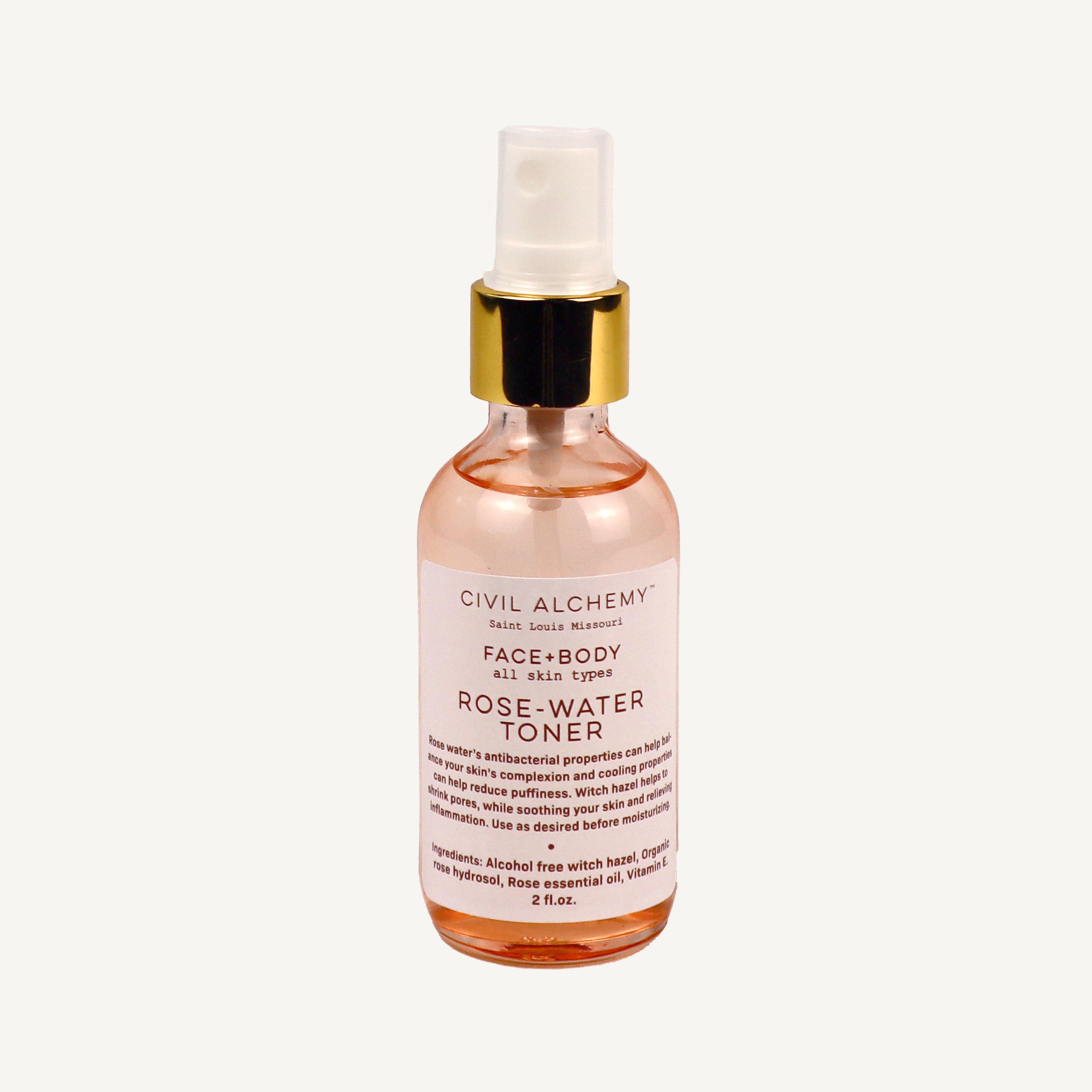 CA Rose-Water Toner – Civil Alchemy St Louis