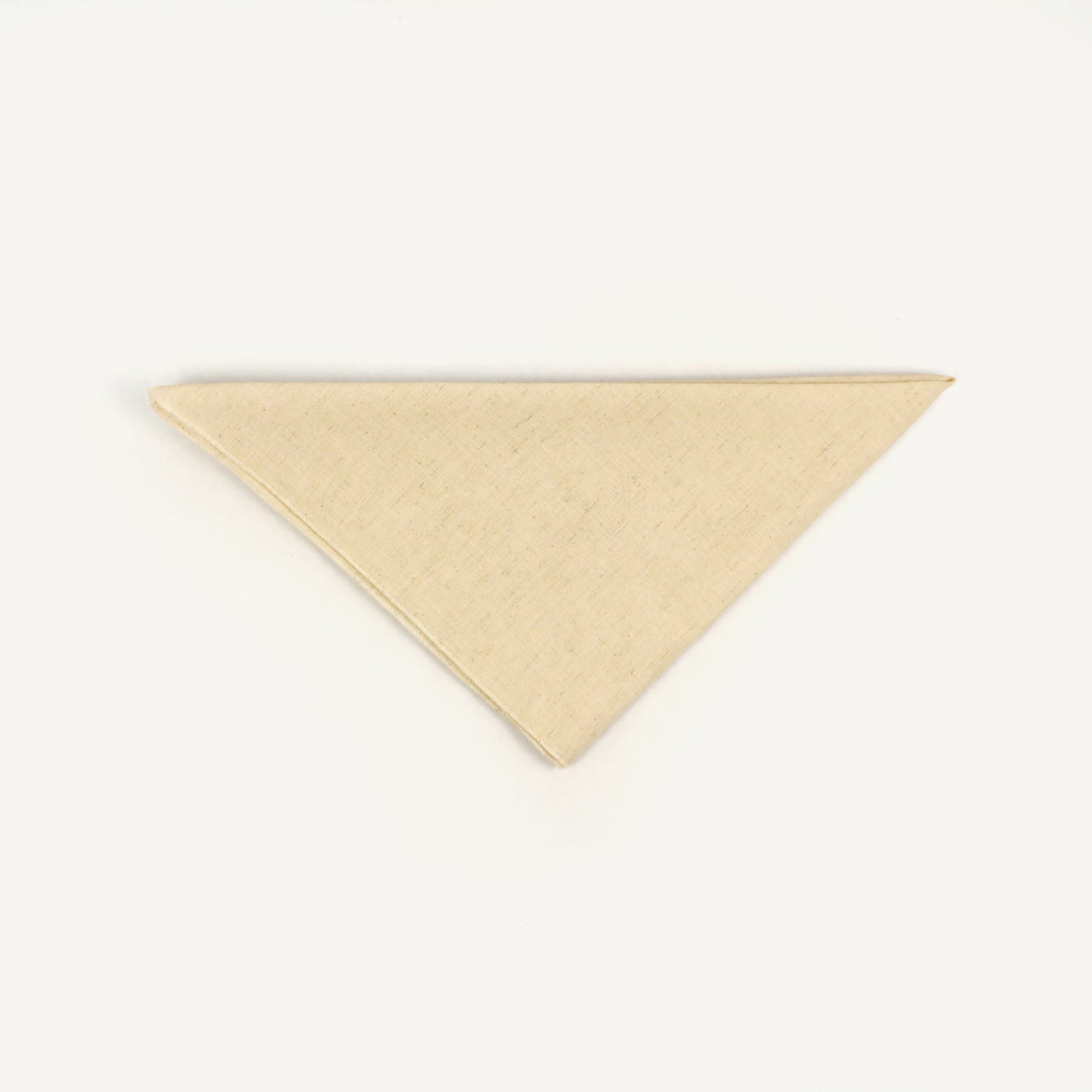 Beige triangle-shaped bandana on a white background