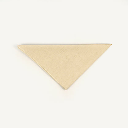 Beige triangle-shaped bandana on a white background