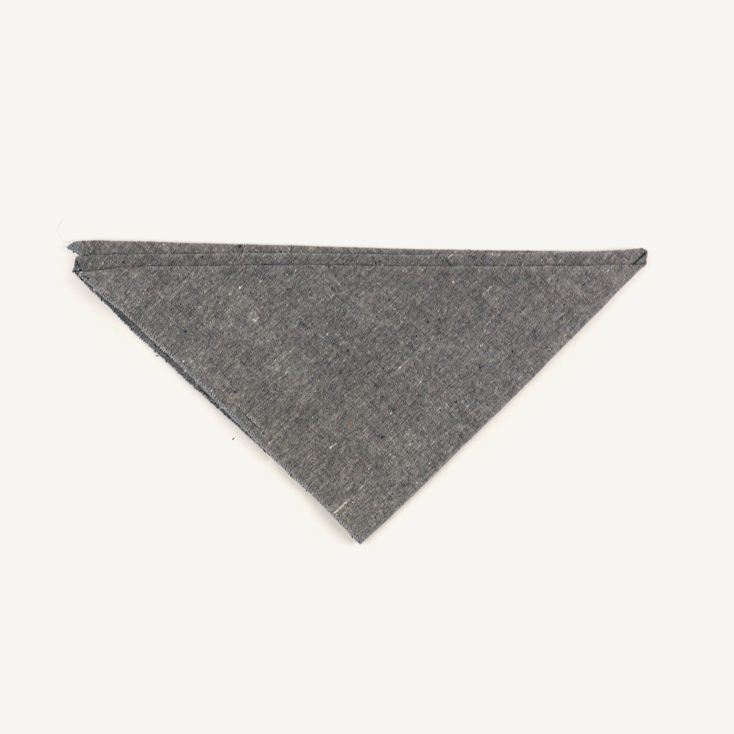 Gray triangular fabric on a white background