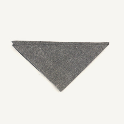 Gray triangular fabric on a white background