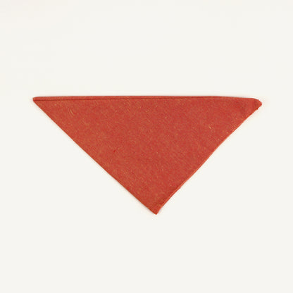 Red triangular fabric on a white background