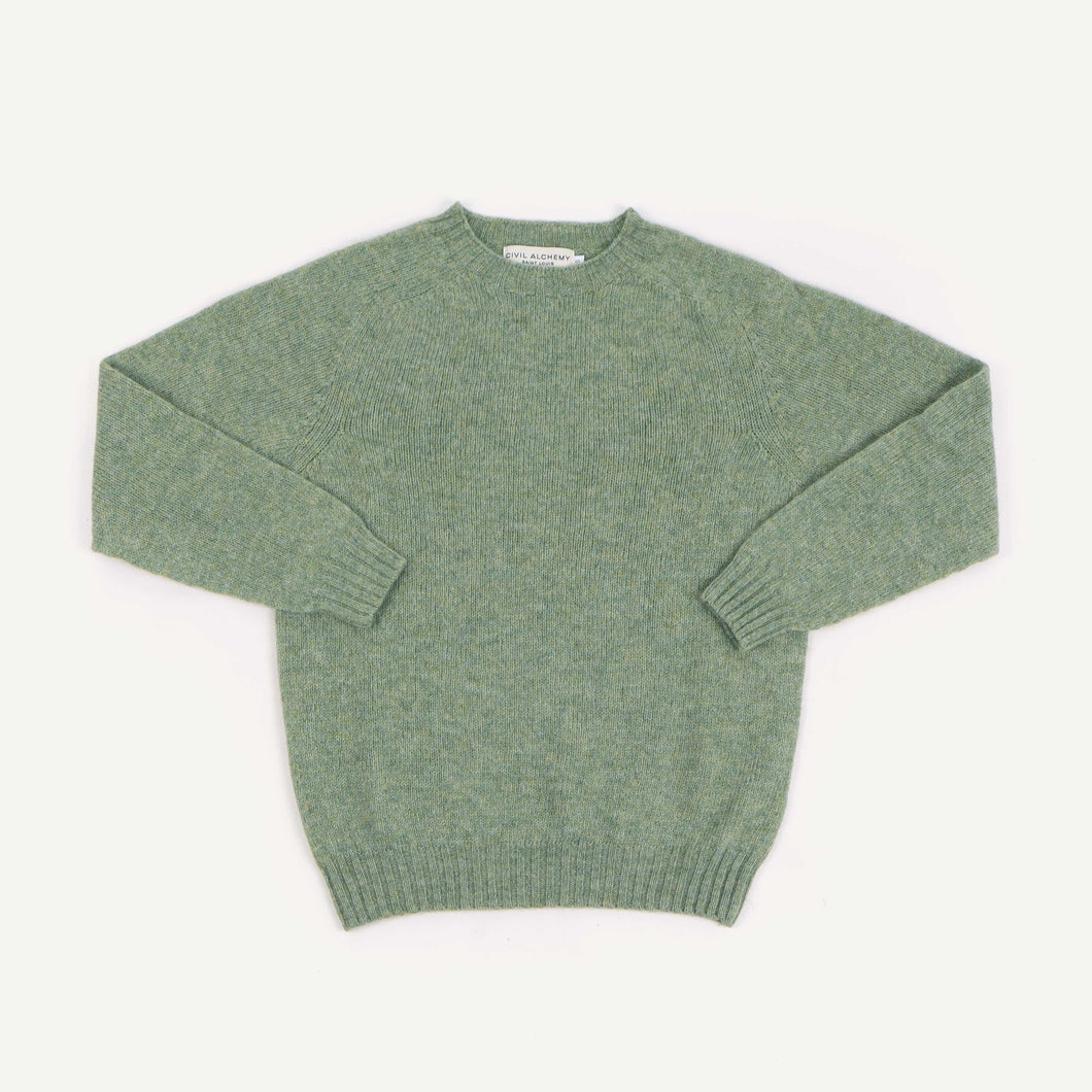 Shetland Crew Neck - Sage