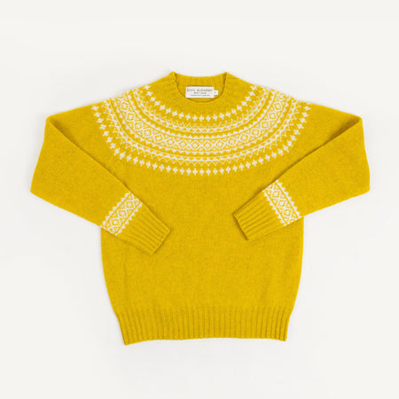 Shetland Crewneck - Citrine/Snow White