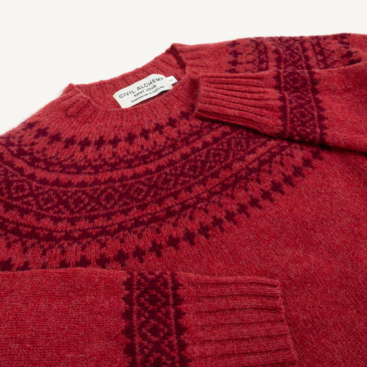 Shetland Crewneck - Frambois/Claret