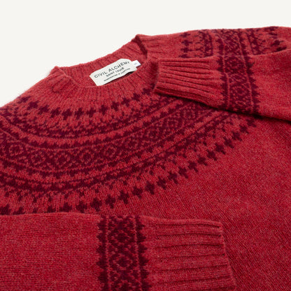 Shetland Crewneck - Frambois/Claret