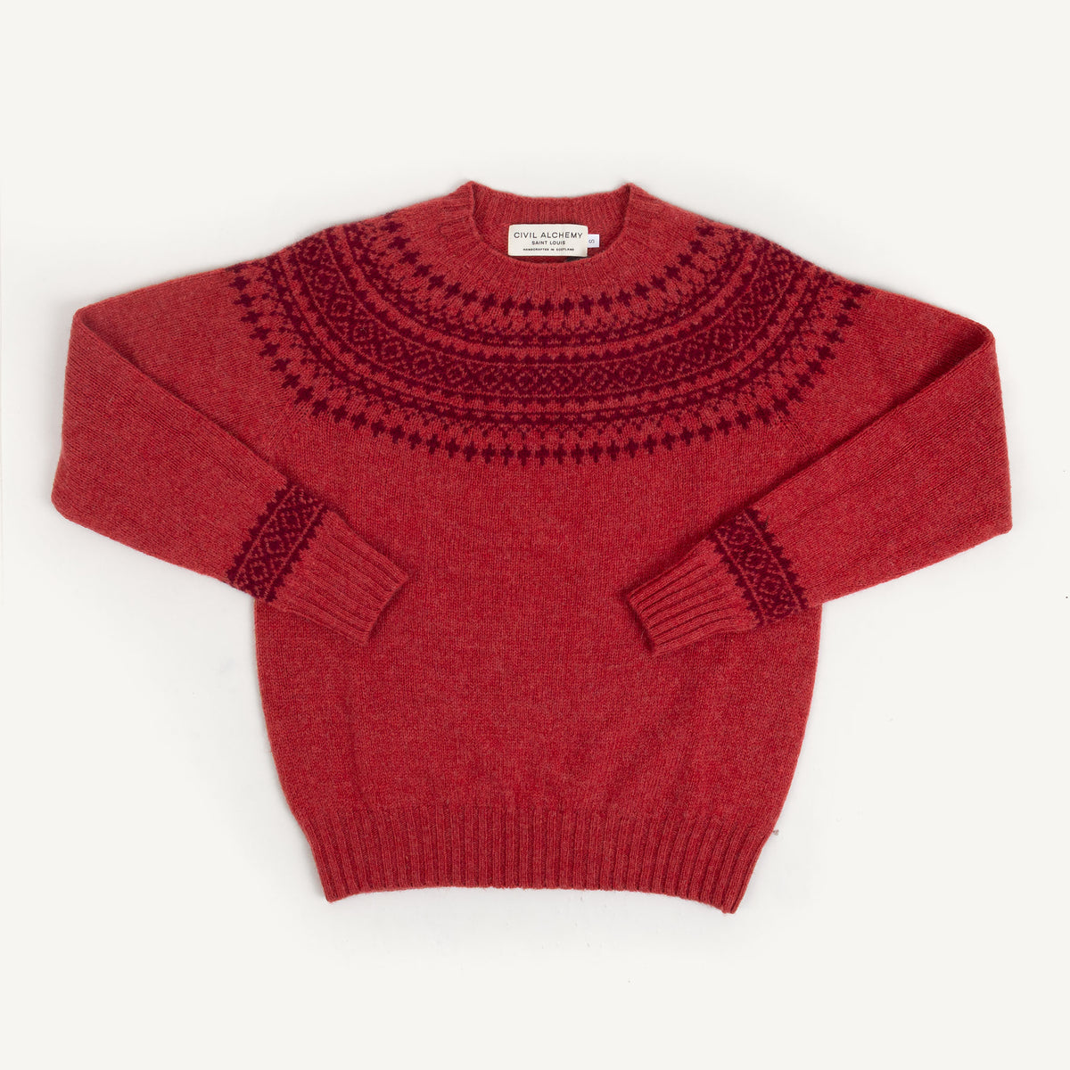 Shetland Crewneck - Frambois/Claret